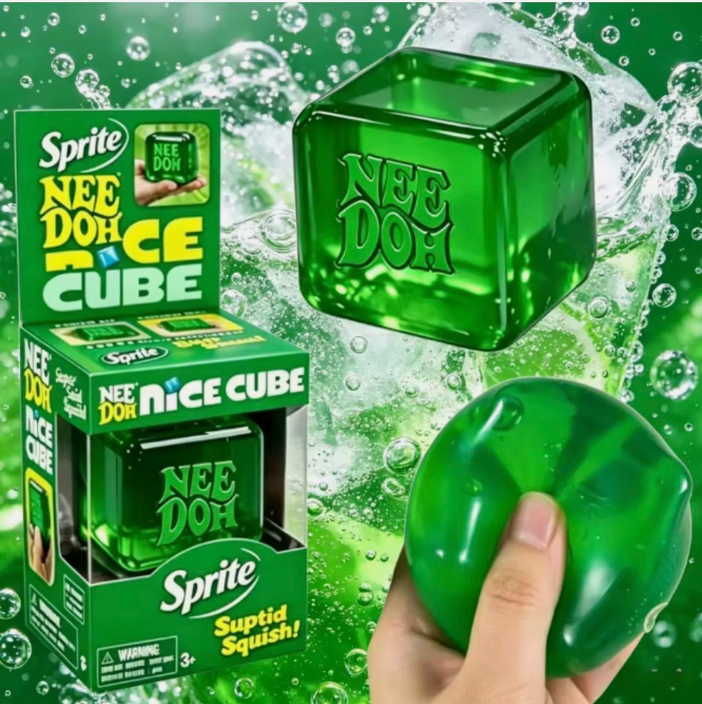 NeeDoh Sprite Schylling Jellyfish & Nice Cube sensory toy - Green