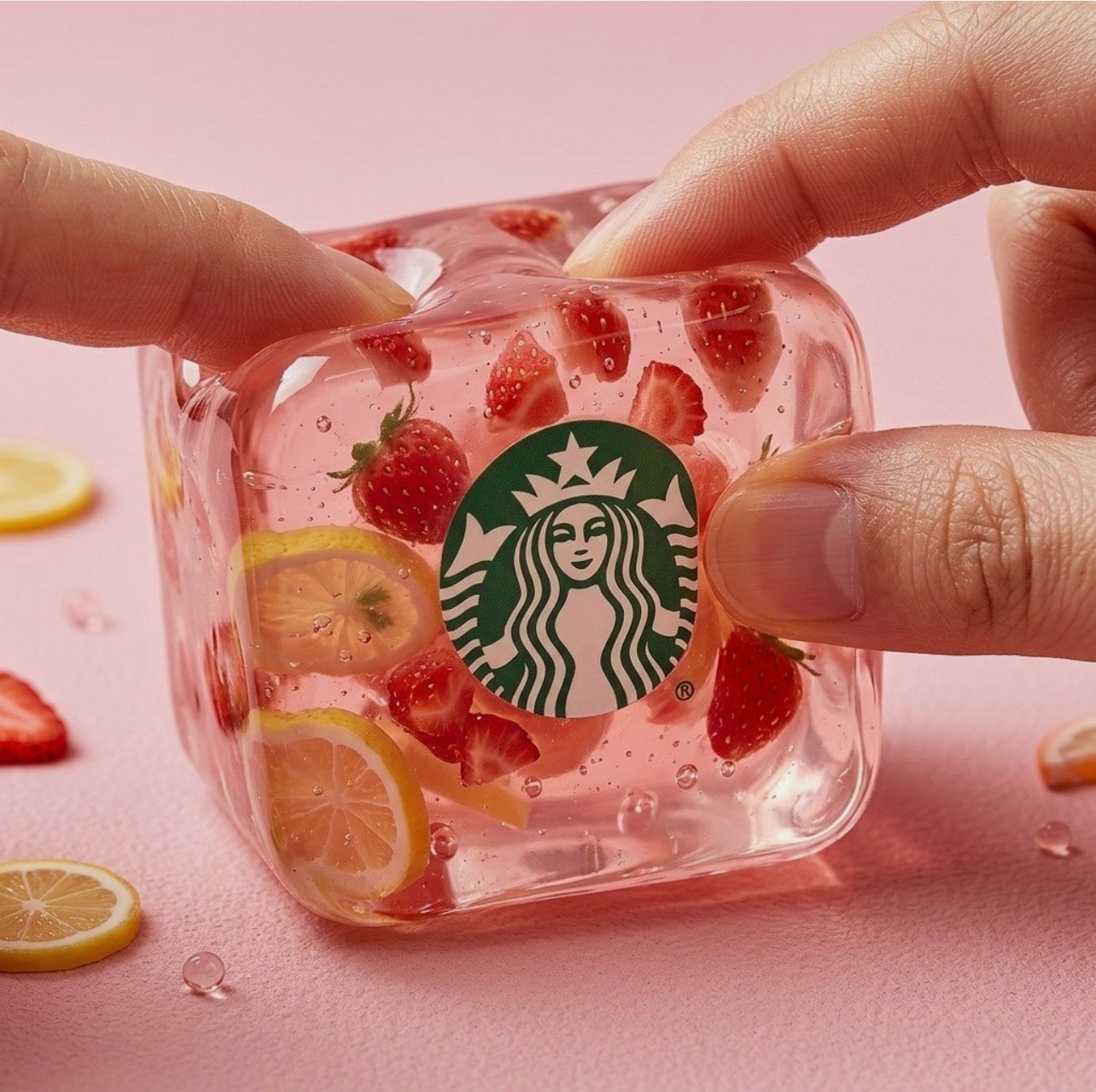 Starbucks Strawberry Acai Lemonade Squishy Nice Cube Limited Edition Fidget Toy