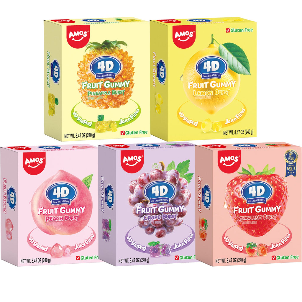 4D Fruit Gummy - Burst Juice Filled（5 Mix Flavor）- 240g