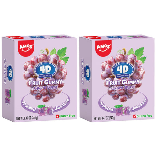 4D Fruit Gummy -Grape Burst Juice Filled- 240g