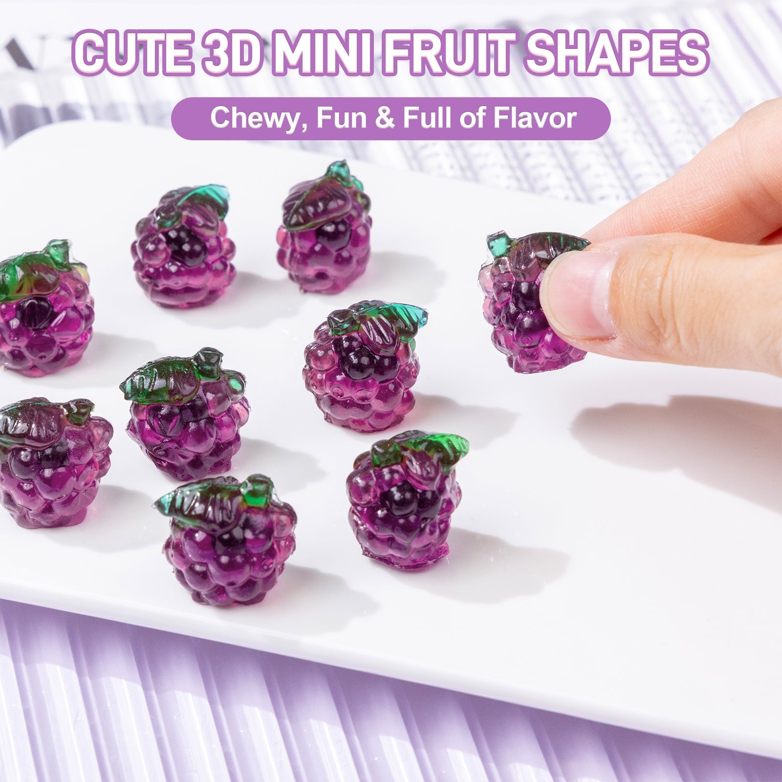 4D Fruit Gummy -Grape Burst Juice Filled- 240g