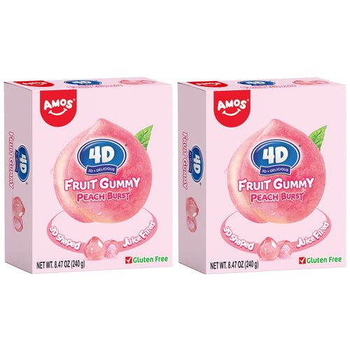 4D Fruit Gummy -Peach Burst Juice Filled- 240g