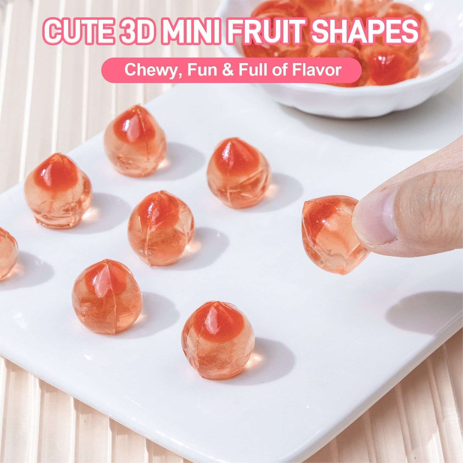 4D Fruit Gummy -Peach Burst Juice Filled- 240g