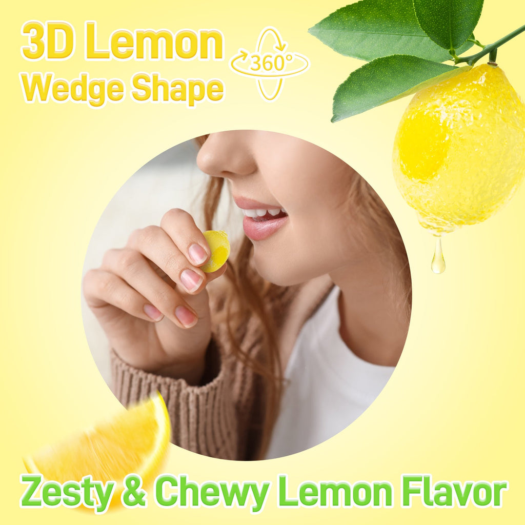 4D Fruit Gummy -Lemon Burst Juice Filled- 240g