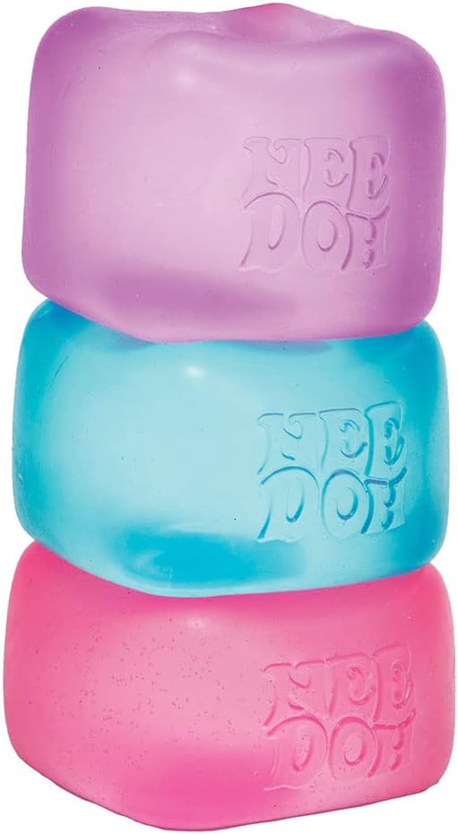 Needoh Squishy 100% Authentic Nice Cube NEW HOT🔥VIRAL MYSTERY Nee doh Sensory Squeeze Toy - Super Solid Squish - 1.25" Wide - Color May Vary (Pack of 1)