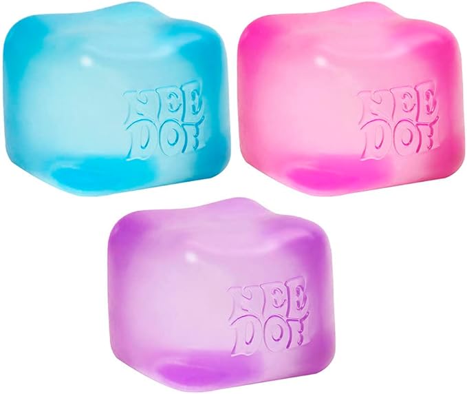 Needoh Squishy 100% Authentic Nice Cube NEW HOT🔥VIRAL MYSTERY Nee doh Sensory Squeeze Toy - Super Solid Squish - 1.25" Wide - Color May Vary (Pack of 1)
