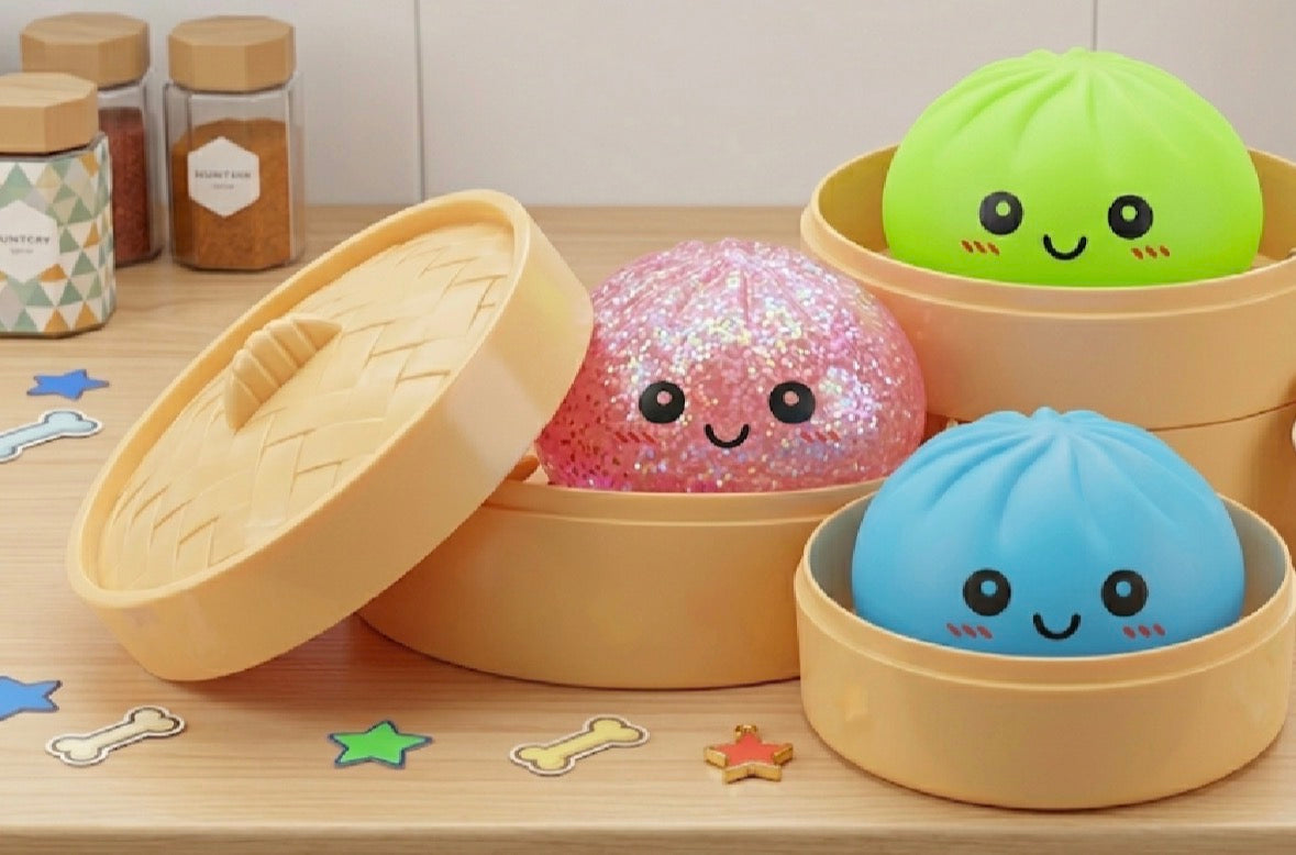 Squishy Dumpling NEW HOT🔥VIRAL MYSTERY Holographic Ribbon Dumpling - SEALED! Dumpling- squishy toy stress reliever Squishy Bun