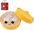 Dumpling Squishy, Glitter Dumpling,Dumplings Style Stress Balls for Adults and Kids, Cute Steamer Basket Design with Squeezable Bun Stress Relief Fidget Toys (Clear Glitter 1 PC)