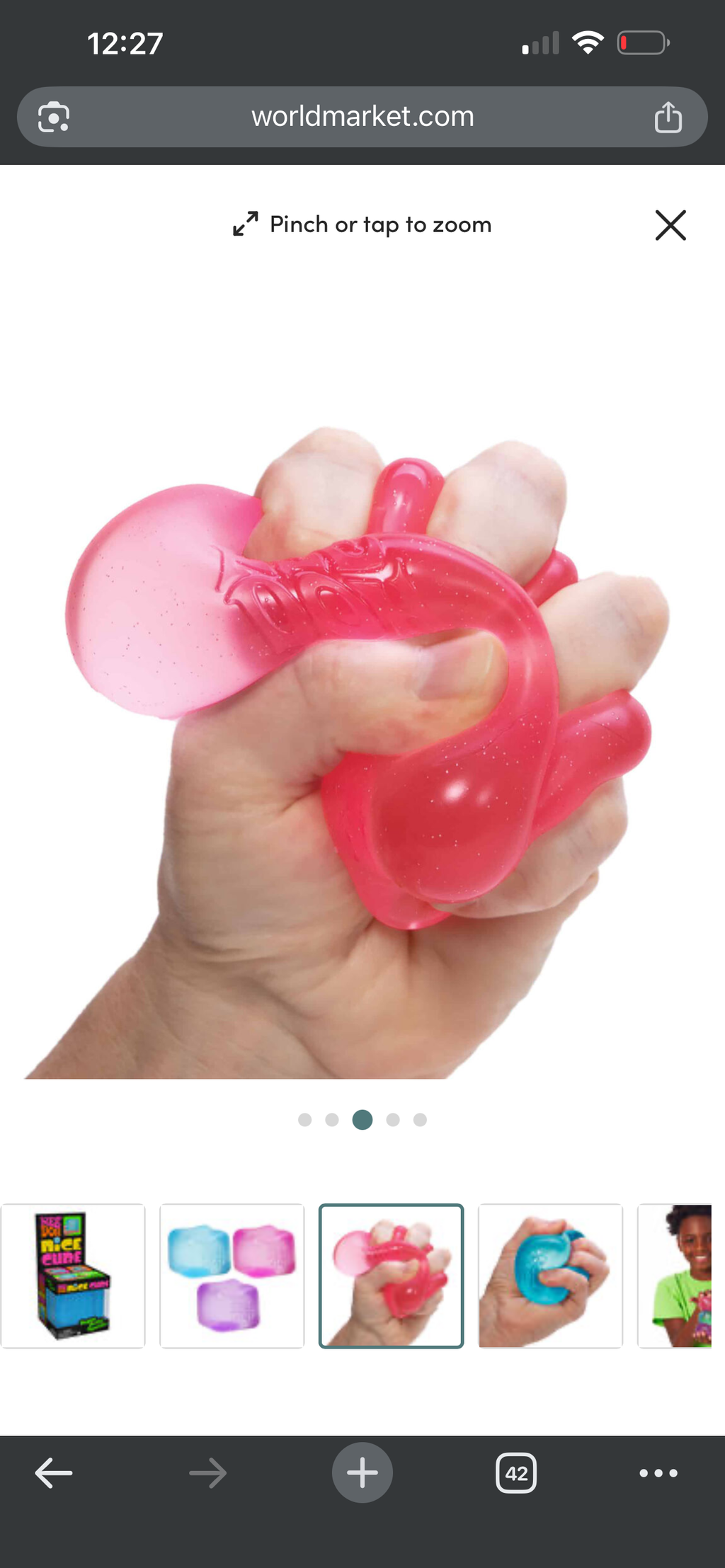 Schylling Nee Doh Nice Cube Stress Ball