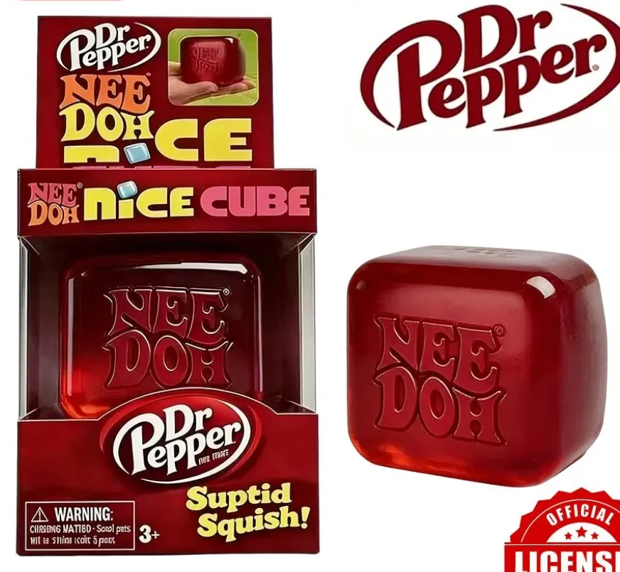 Needoh Limited Edition Dr Pepper Nice Cube Suptid Squish New With Box Red US