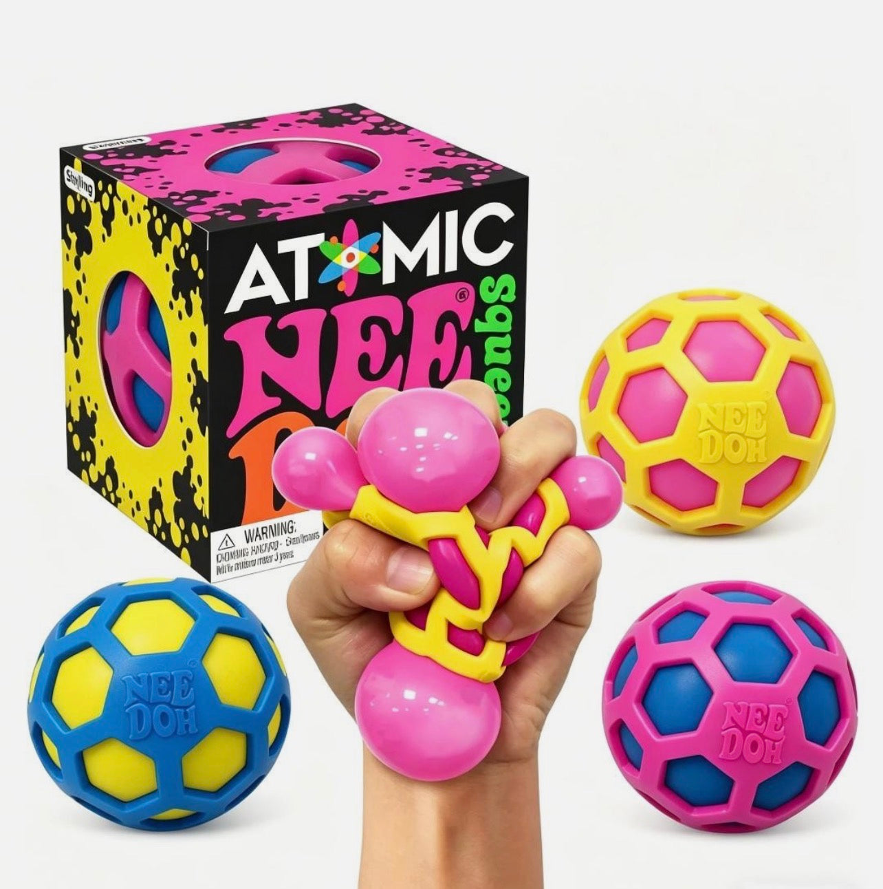 Schylling Needoh Atomic Stress Relief Ball Squishies Toy Blind
