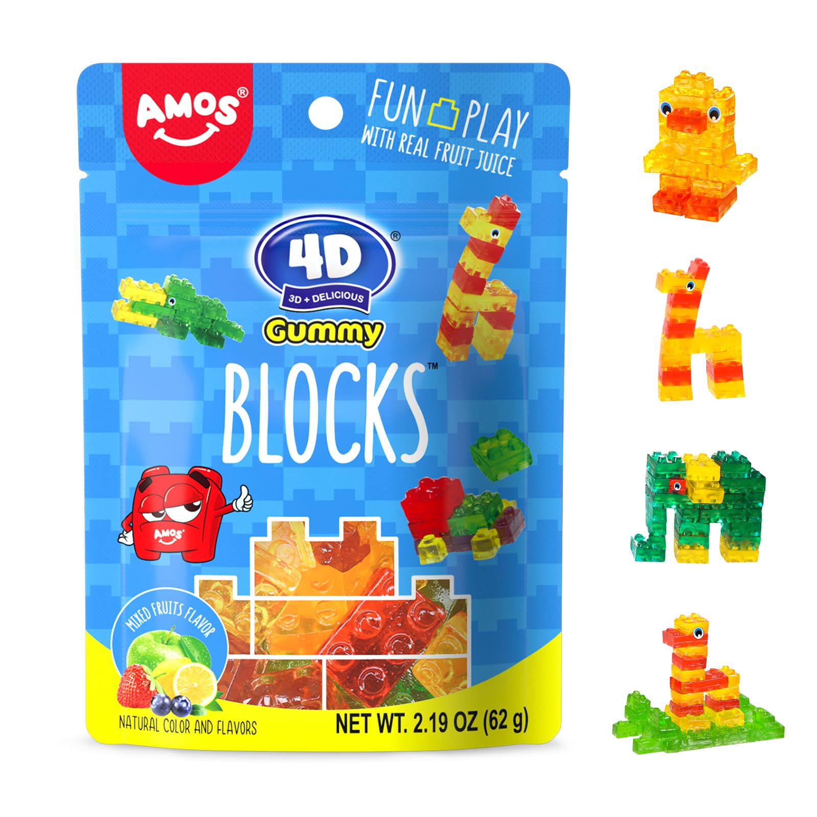Amos 4D Gummy Candy 6oz Bags