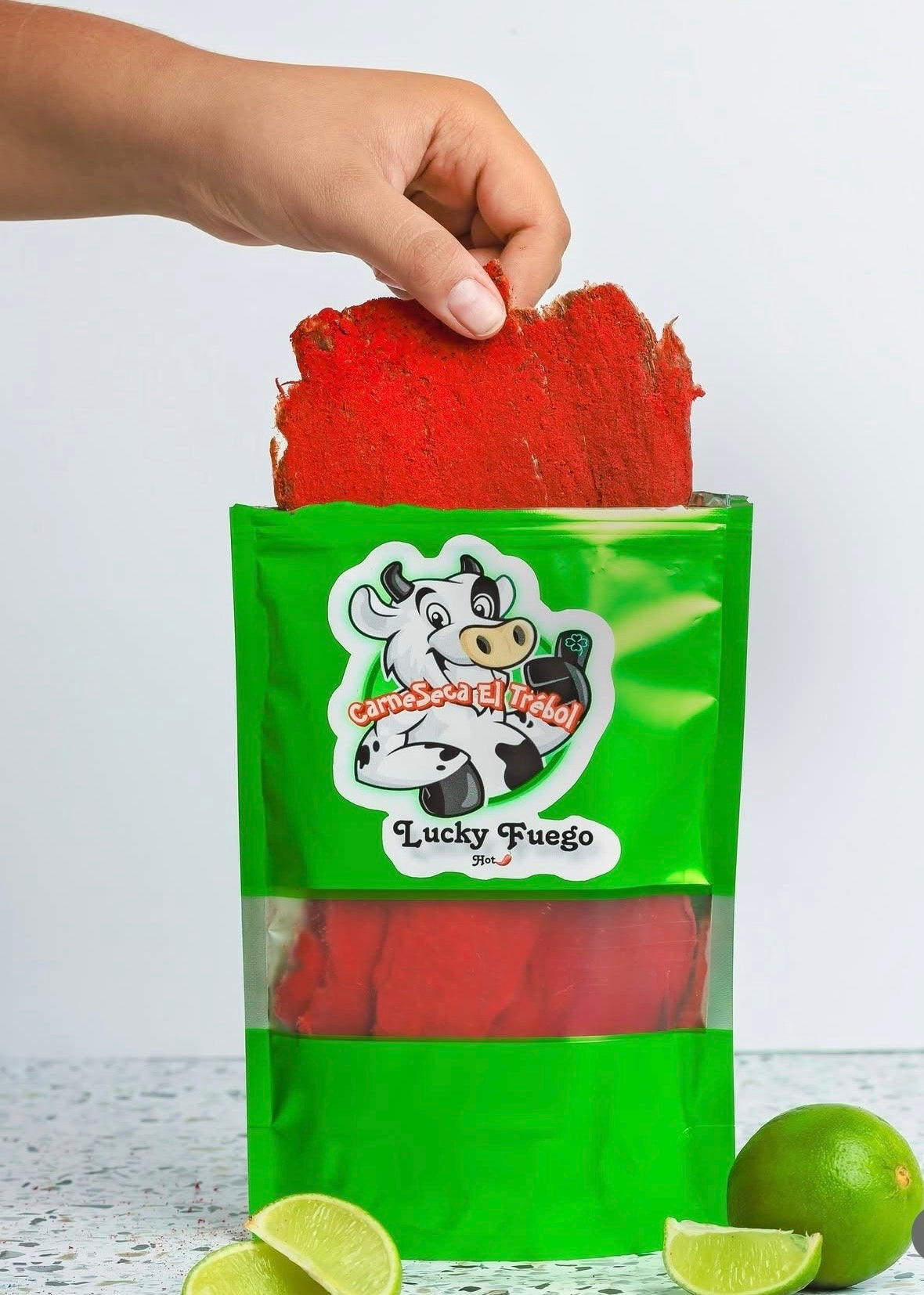 Carne Seca El Trebol Lucky Fuego Hot 2.5 oz