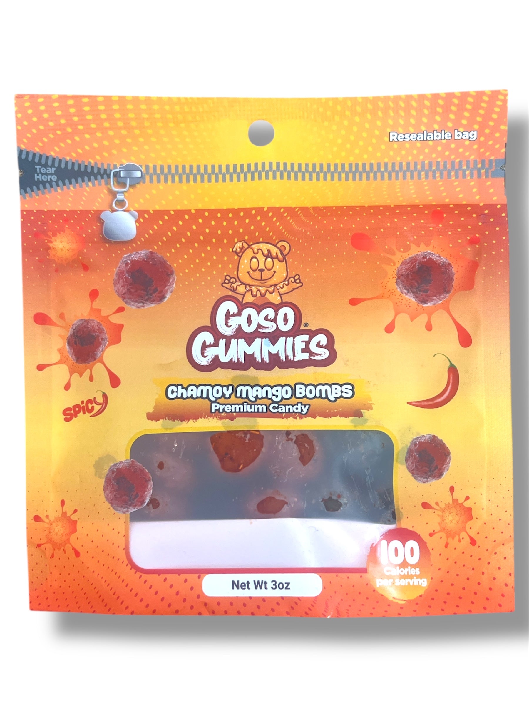 GosoGummies Chamoy Mango Bombs 3 oz