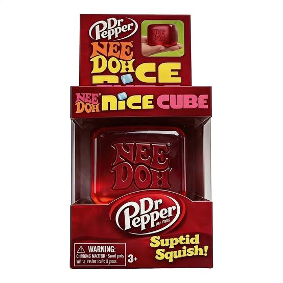 Needoh Limited Edition Dr Pepper Nice Cube Suptid Squish New With Box Red US