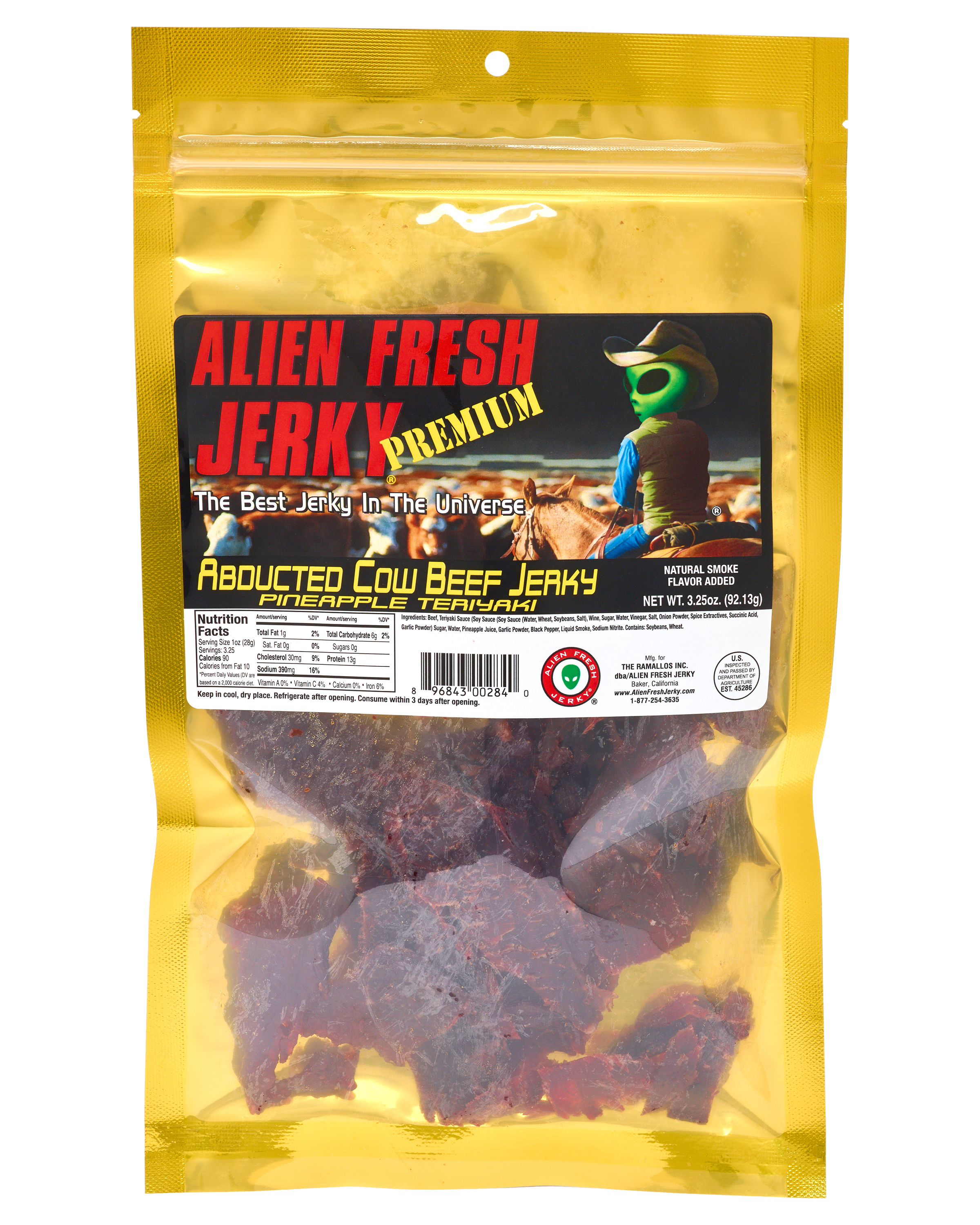 Alien Fresh Jerky Abducted Cow Pineapple Teriyaki