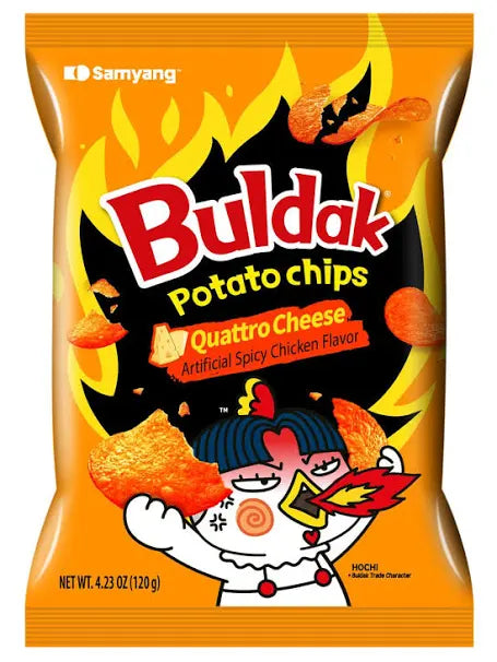 Samyang Buldak Quattro Cheese Chips 4.23oz