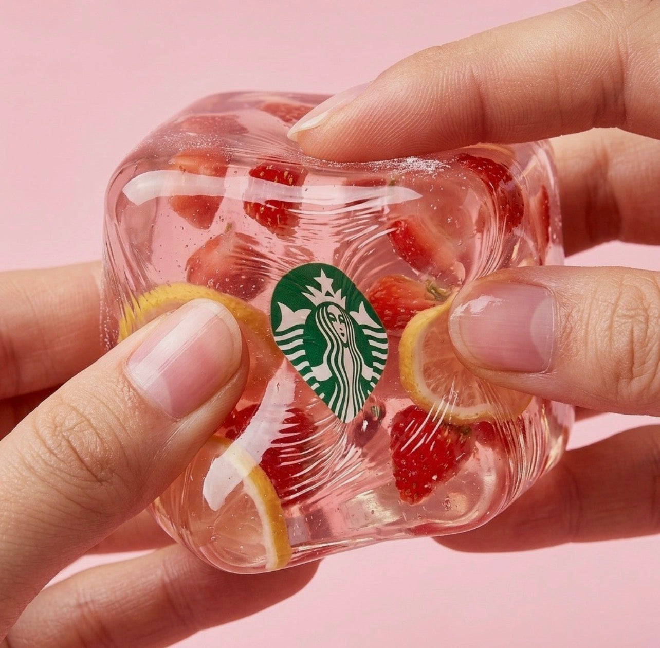 Starbucks Strawberry Acai Lemonade Squishy Nice Cube Limited Edition Fidget Toy