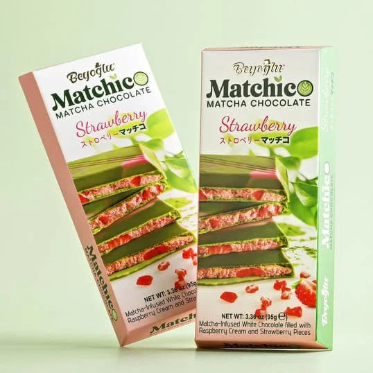 Beyoglu - Matchico Matcha Chocolate with Strawberry & Raspberry Cream 95g