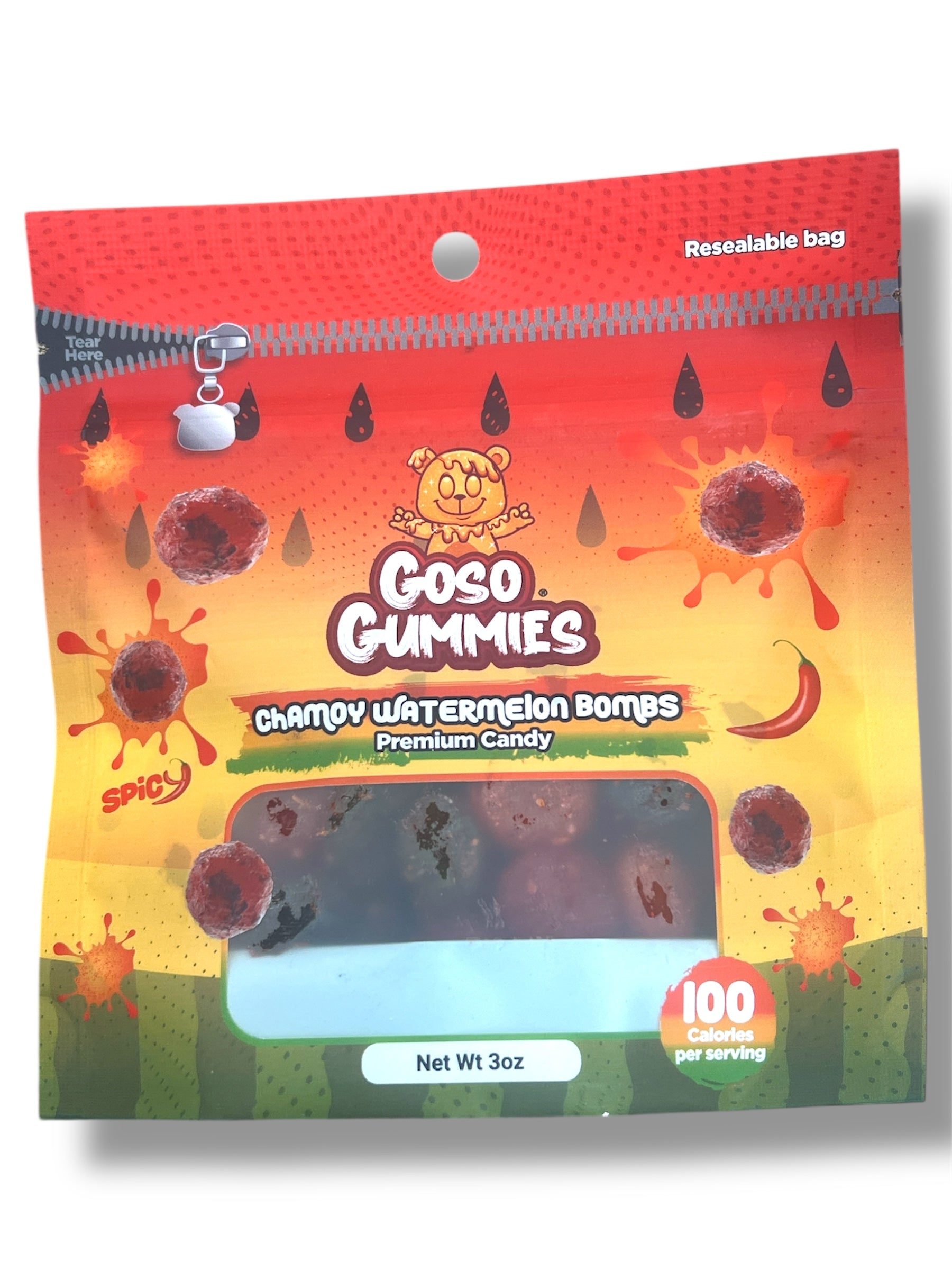 GosoGummies Chamoy Watermelon Bombs 3 oz