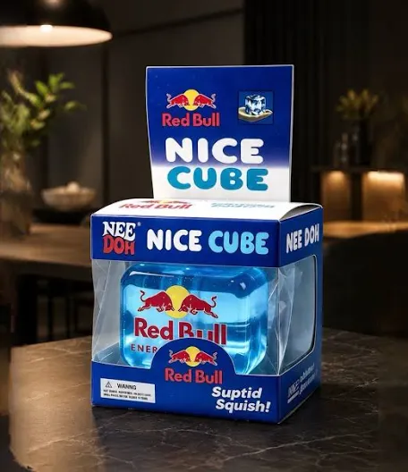 Needoh Red Bull Squishy Cube