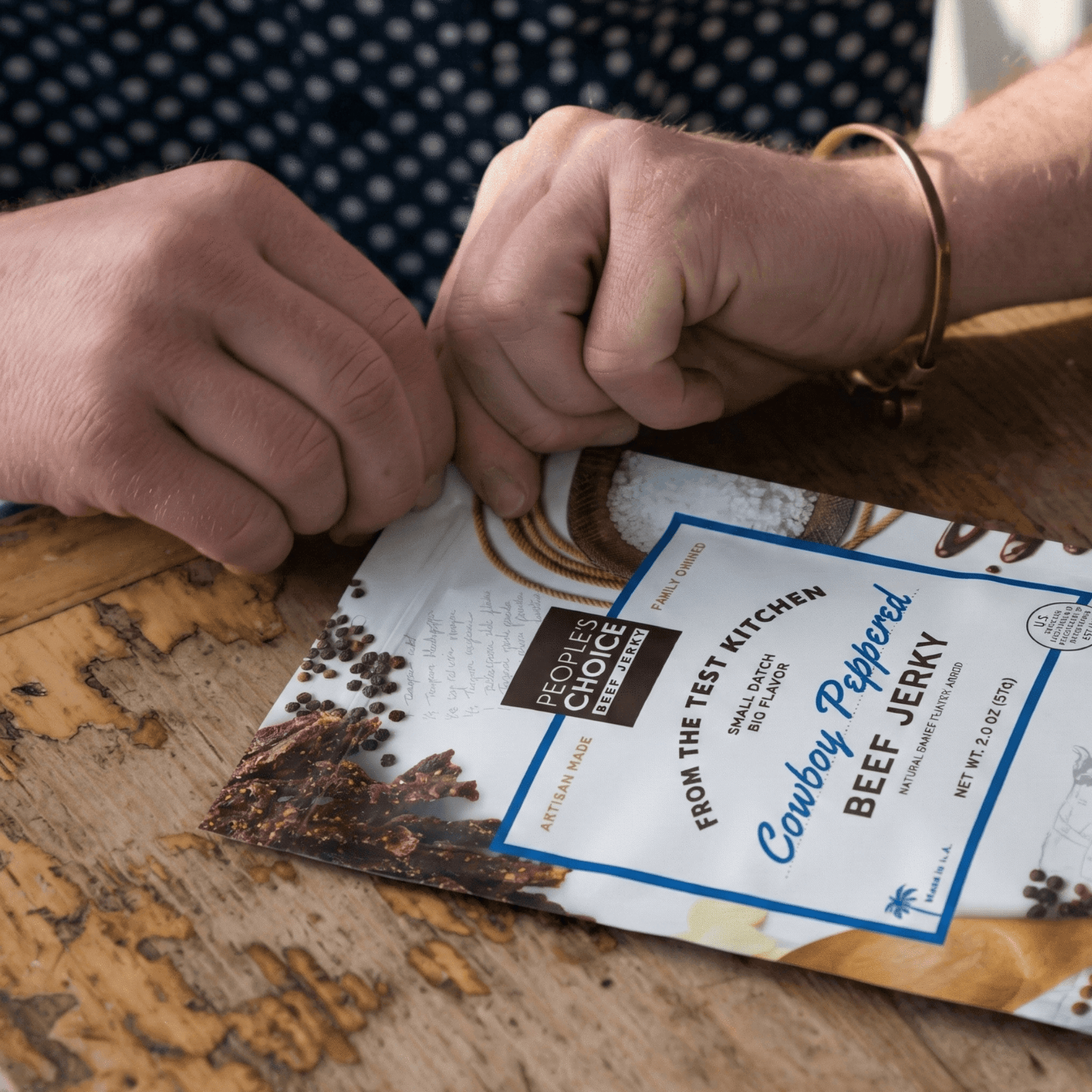 TEST KITCHEN - COWBOY PEPPERED BEEF JERKY