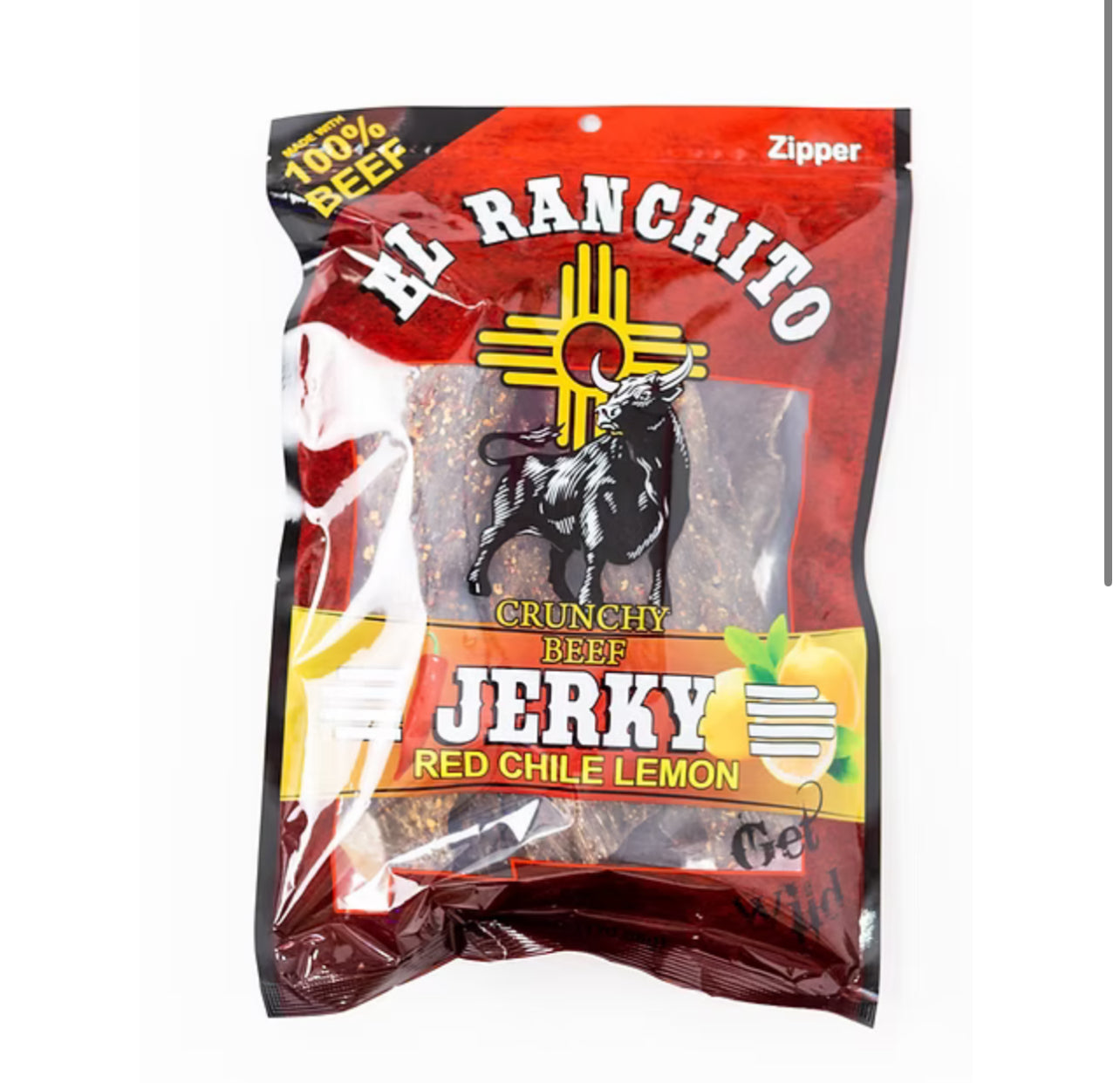 El Ranchito Carne Seca Red Chile Lemon Jerky Crunchy Beef 6 OZ