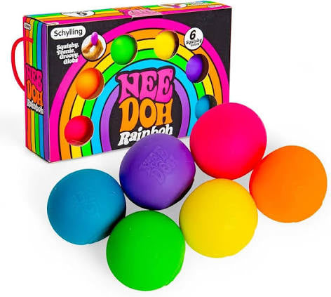 Needoh Rainbow 6 Squishy Colors