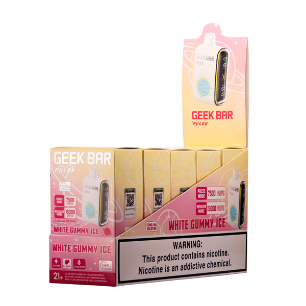 Geek Bar White Gummy Ice 5 Pack