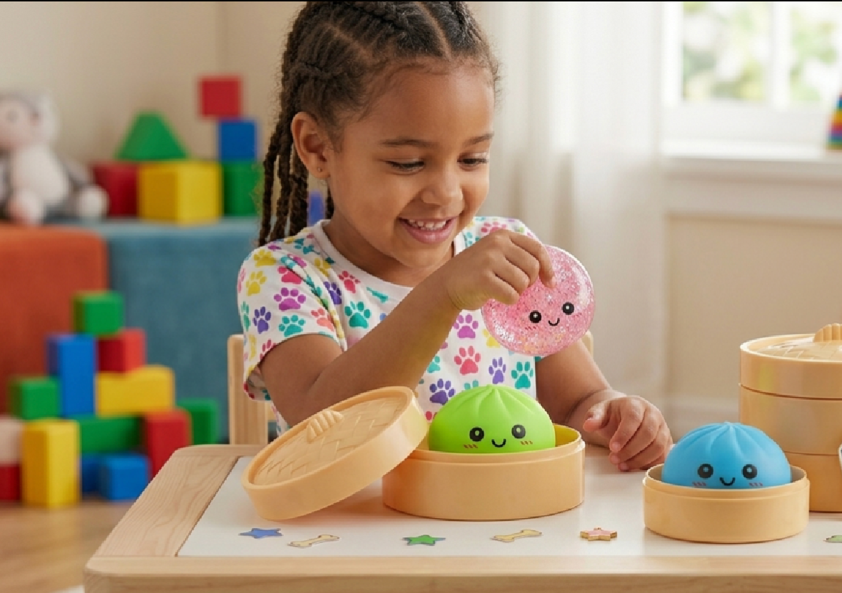Dumpling Squishy Mystery Toy | Mystery Squishy Dumplings Set for Kids