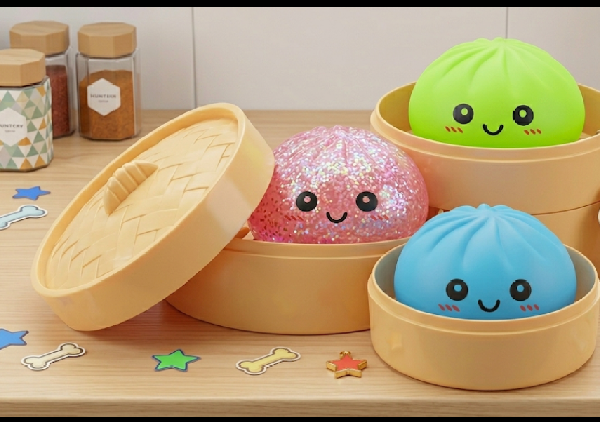 Dumpling Squishy Mystery Toy | Mystery Squishy Dumplings Set for Kids