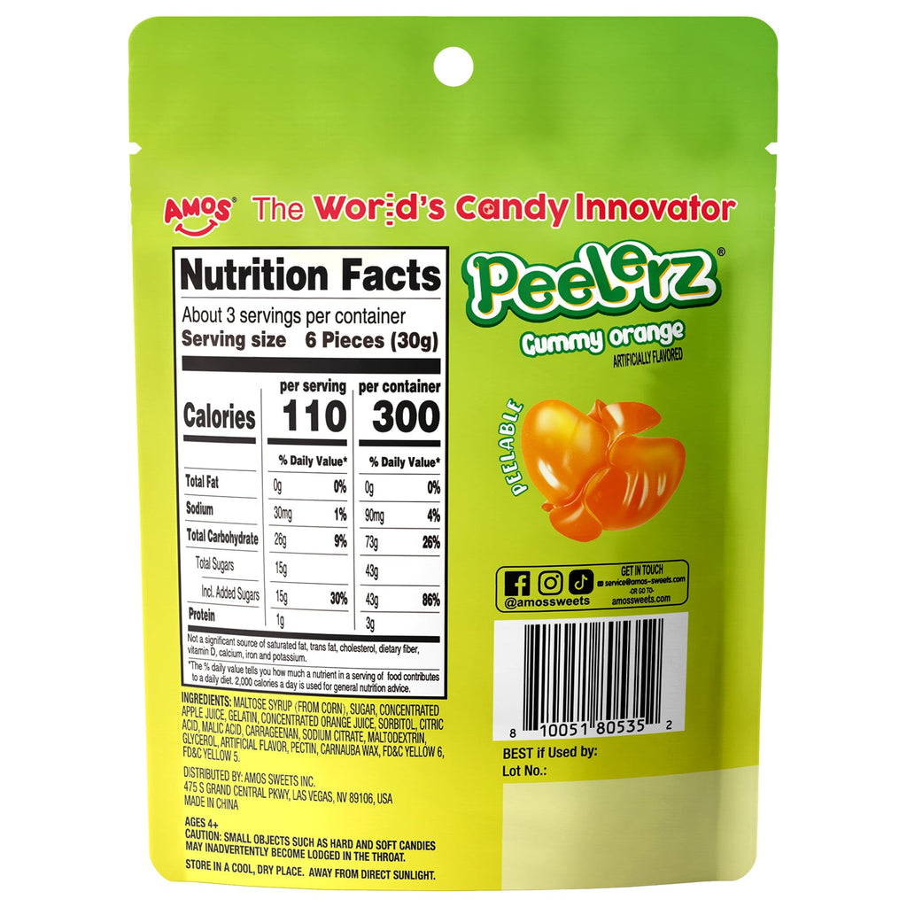 Peelerz - Peelable Gummy Orange Flavor - 3oz