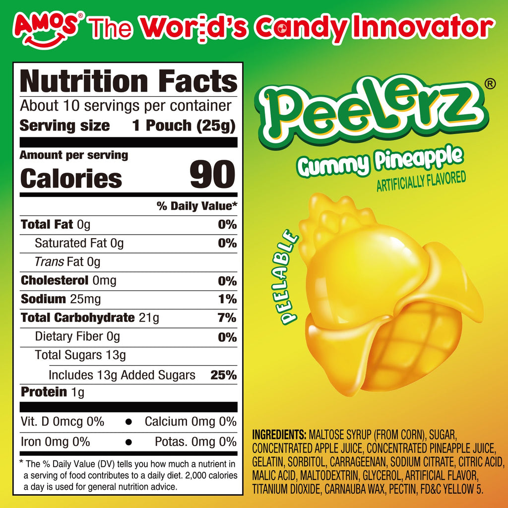 Peelerz - Peelable Gummy Pineapple Flavor - 240g