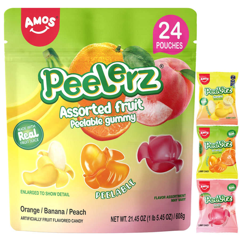 Peelerz - Peelable Gummy(New Mix Flavor - Peach+Orange+Banana)- 608g
