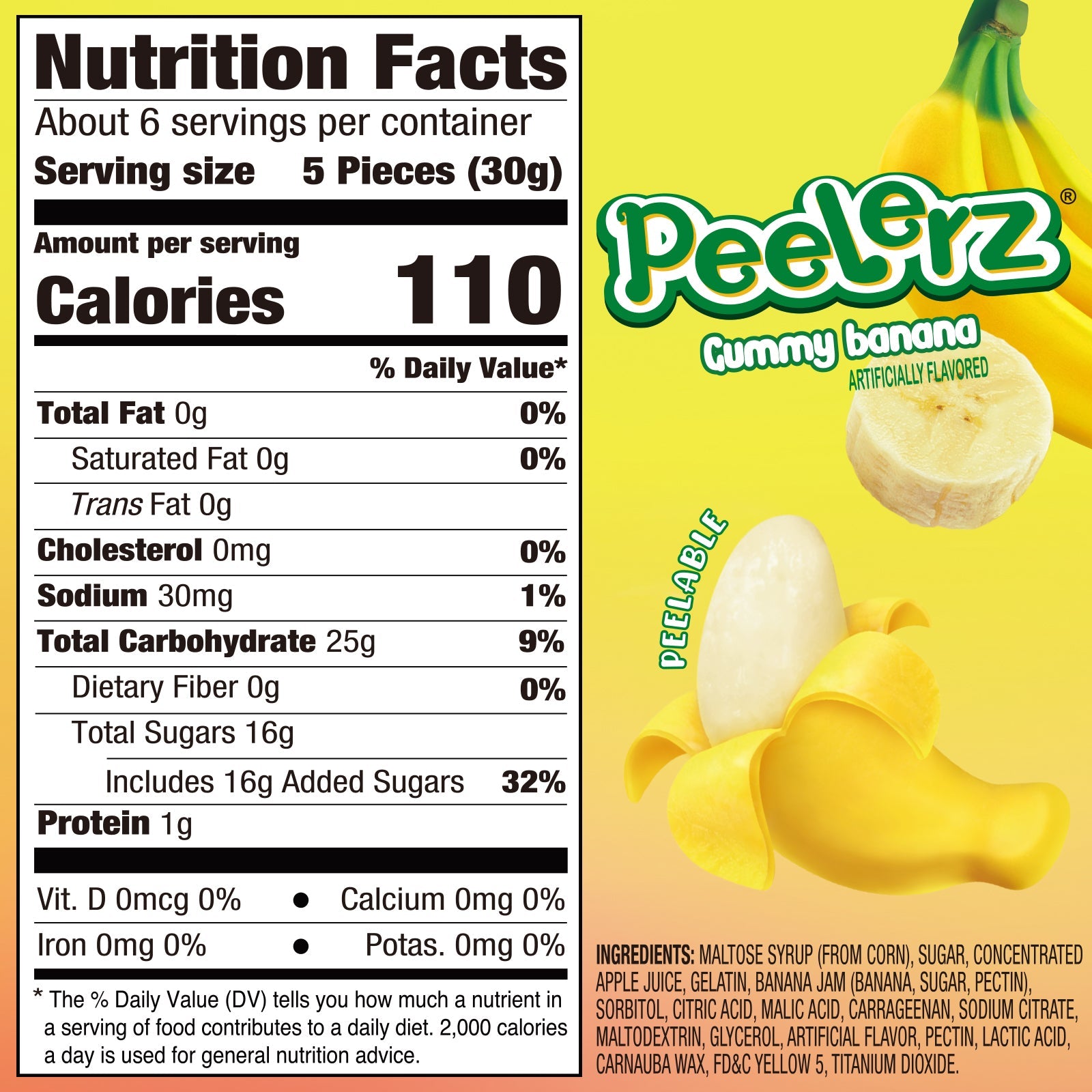 Peelerz - Peelable Gummy Mix Flavor - 6oz/bag