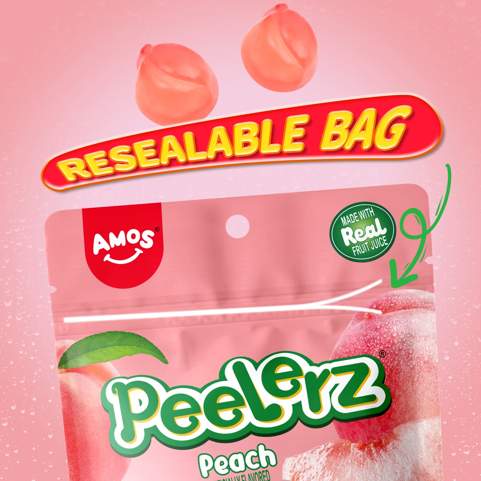 Peelerz - Peelable Gummy Peach Flavor - 6oz