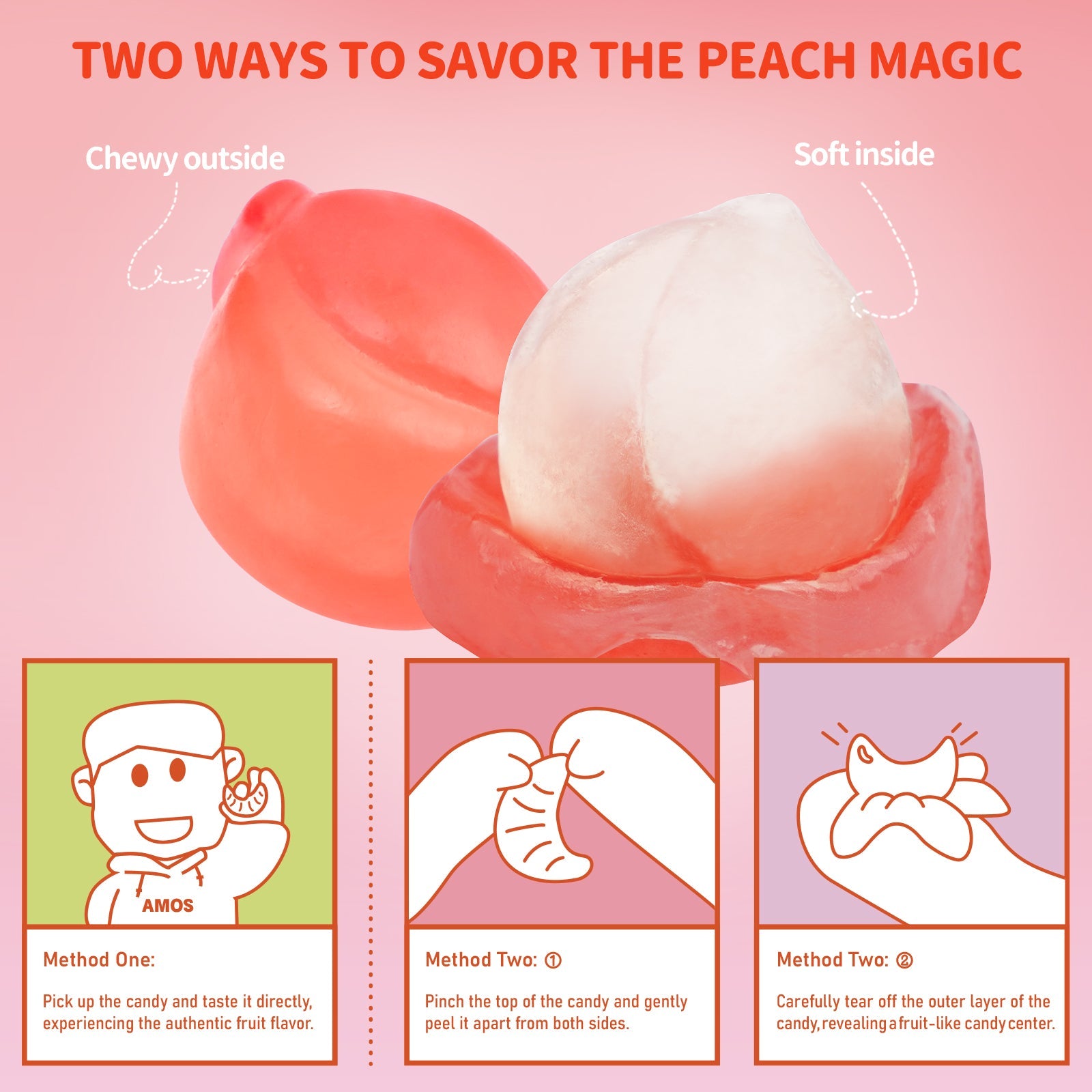 Peelerz - Peelable Gummy Peach Flavor - 6oz