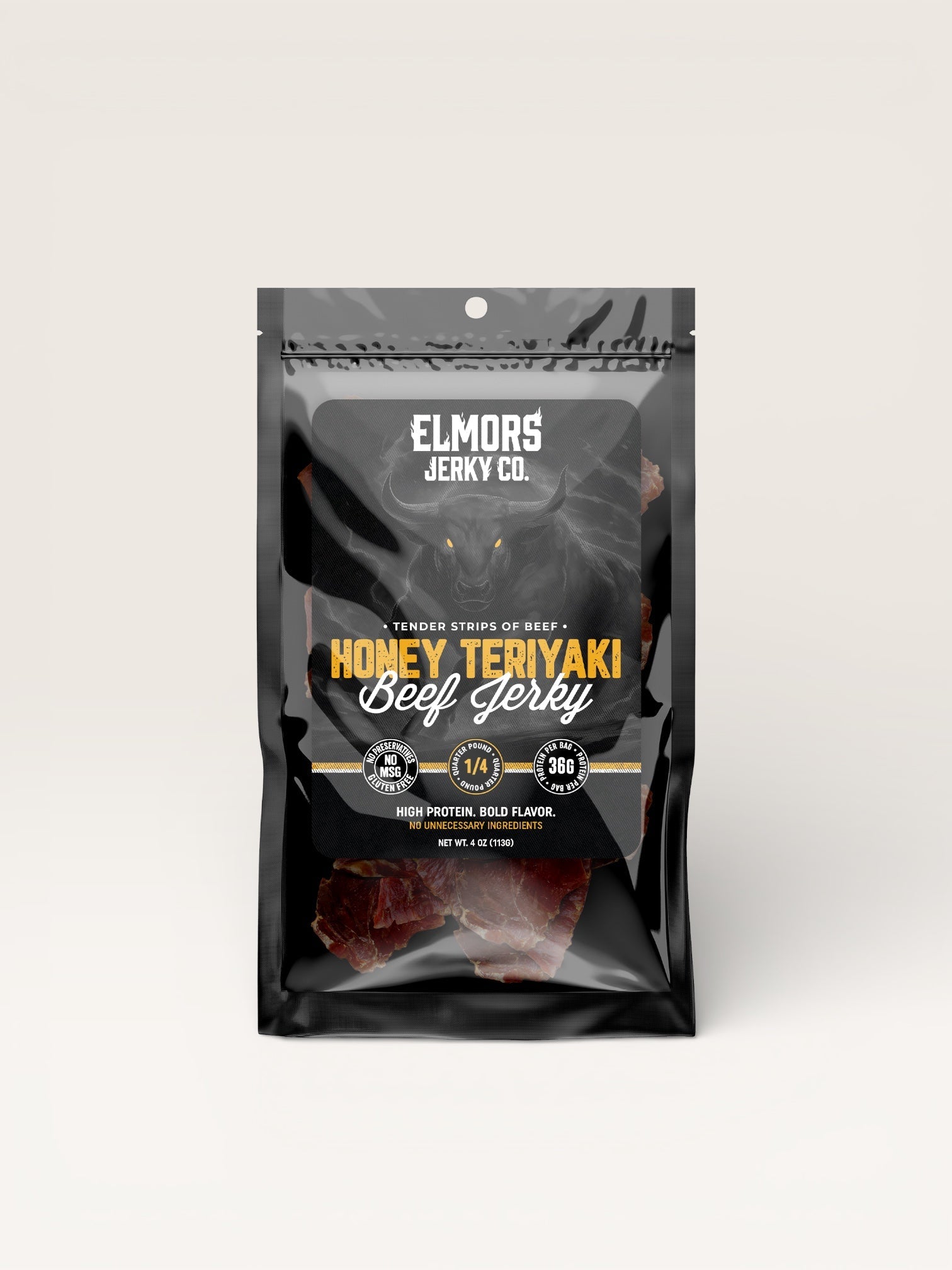 Elmors Jerky Co 8oz Honey Teriyaki