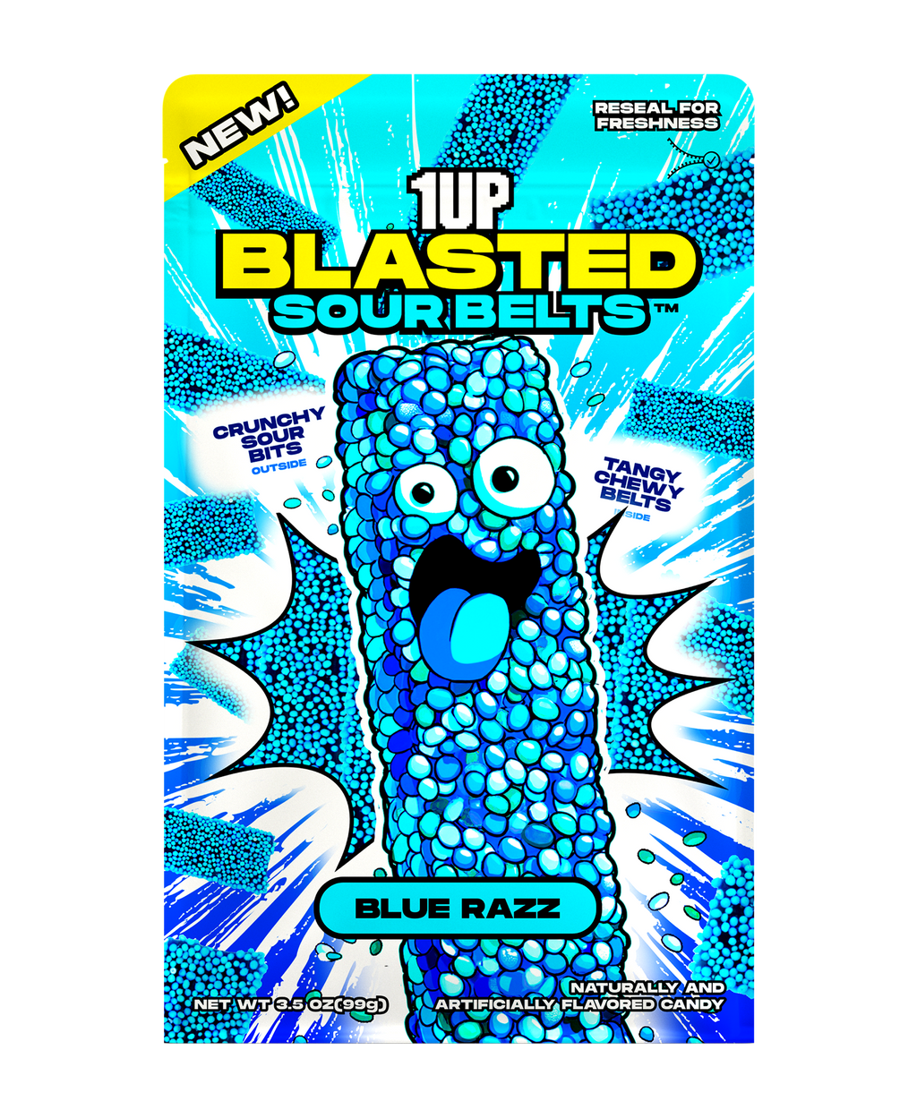 1UP Blue Razz Sour Belts