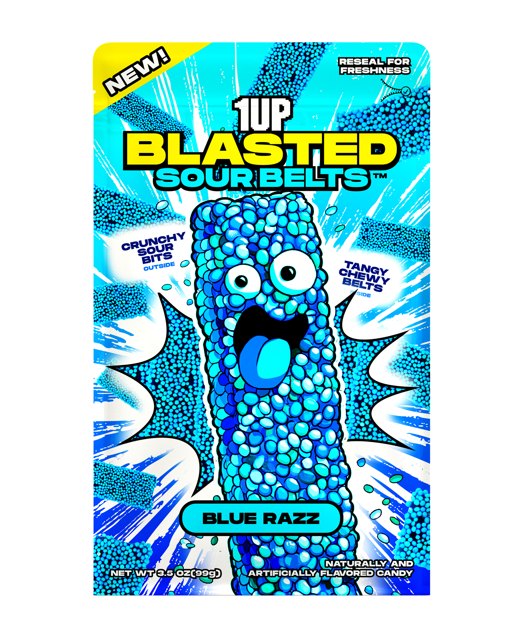 1UP Blue Razz Sour Belts
