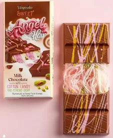 Beyoglu - Angel Hair Milky Chocolate with Cotton Candy and Pistachio Cream 170g
